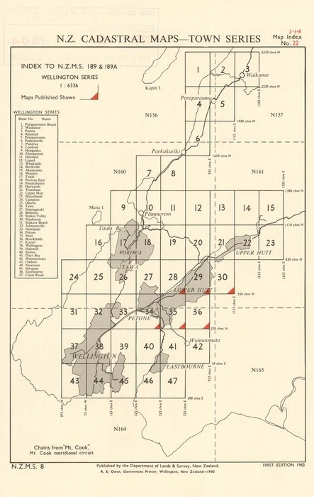 Index to N.Z.M.S. 189 & 189A. Wellington series 1:6336 [electronic resource].