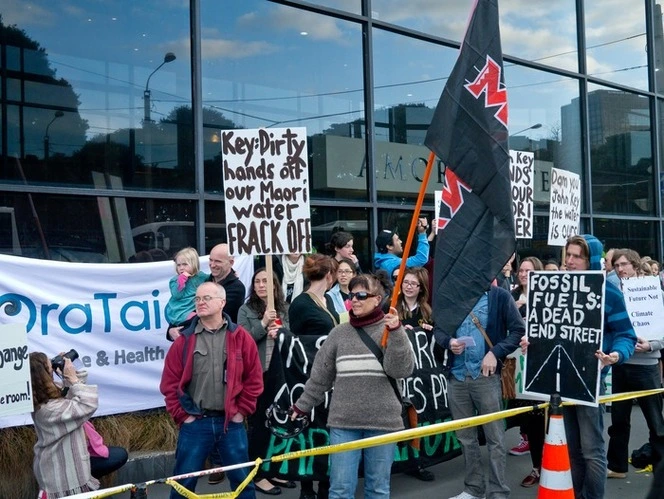 Demonstration at New Zealand Petroleum Summit, Wellington, September 2012