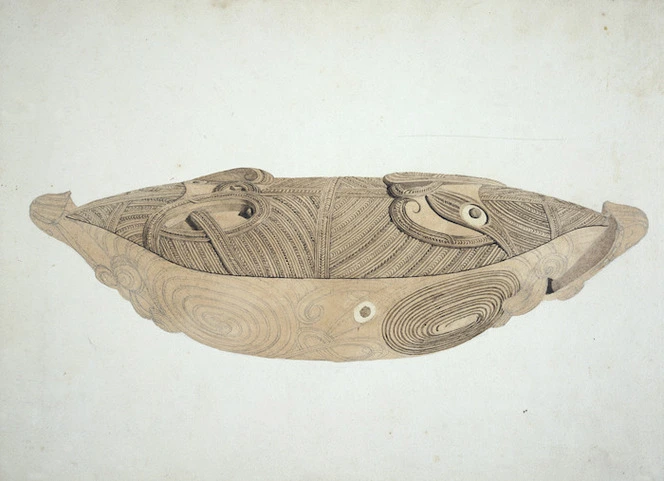 [Brees, Samuel Charles] 1810-1865 :[Study of carved feather box. Between 1842 and 1846]