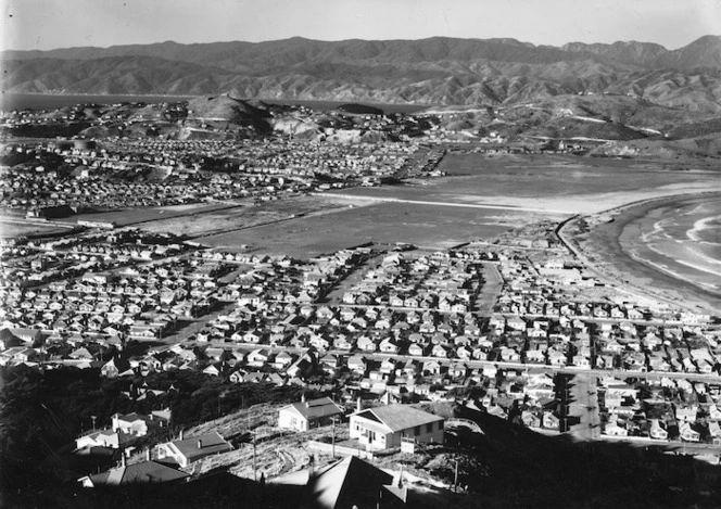 Overlooking the suburb of Lyall Bay, Wellington, and surrounding area