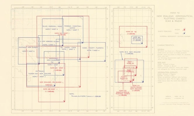 Index to New Zealand aeronautical plotting charts - ICAO & RNZAF [electronic resource].