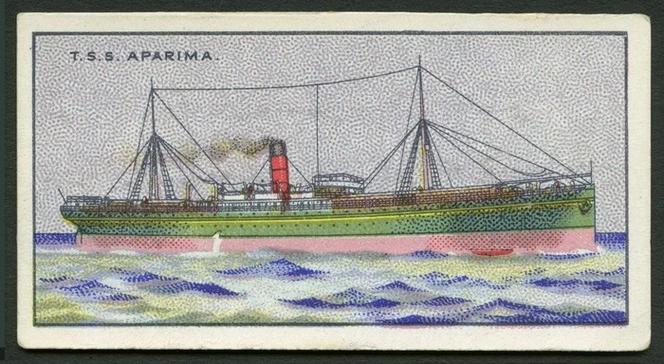 W D & H O Wills (Firm) :[No.] 7. T.S.S. Aparima [Cigarette card. 1930s?].