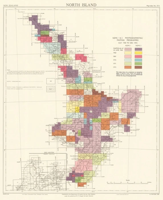 NZMS 1 & 2 photogrammetric mapping programmes July 1968-Dec 1972. North Island [electronic resource].