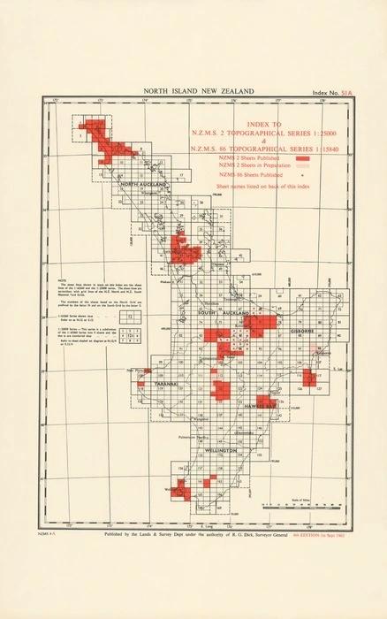 Index to N.Z.M.S. 2 topographical series 1:25000 & N.Z.M.S. 86 topographical series 1:15,840. North Island New Zealand [electronic resource].