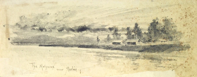 Hodgkins, William Mathew, 1833-1898 :The Molyneux near Sterling [1860-1895?]