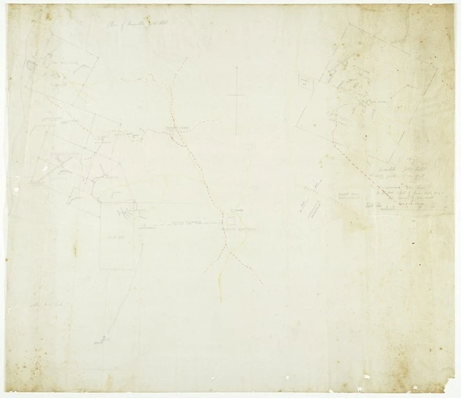 Park, James, 1857-1946 :Terawhiti Gold Fields ; Plan of Terawhiti Gold Field showing position of new find on Perseverance Co's lease [ms map]. To illustrate report by James Park, F. G. S. from surveys by E. H. Beere, [1883?]