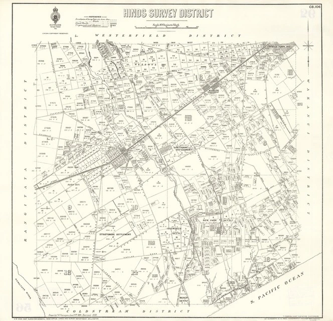 Hinds Survey District [electronic resource] / drawn by F.W. Flanagan, June 24th. 1884.