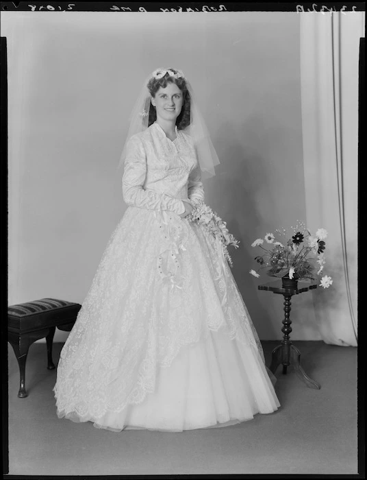 Unidentified bride, probably Robinson family wedding