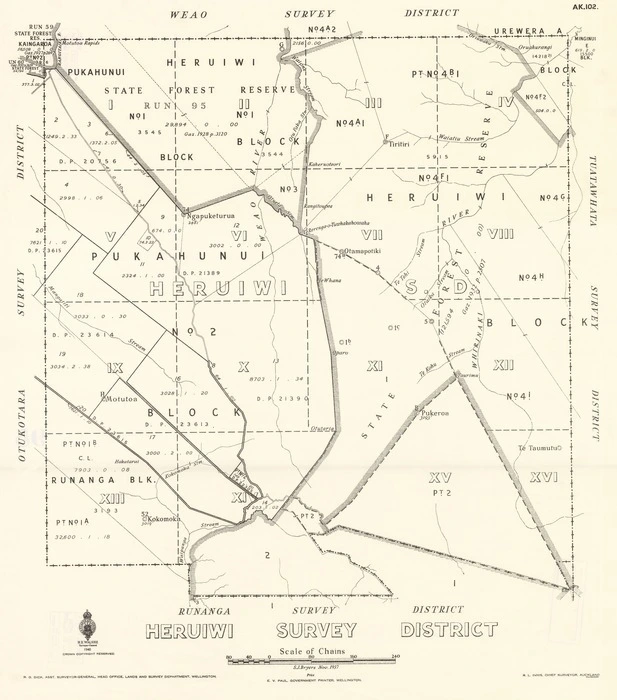 Heruiwi Survey District [electronic resource] / S.J. Bryers, Nov. 1937.