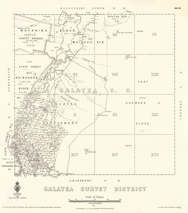 Galatea Survey District [electronic resource] / E.T. Healy, delt. May 1940.