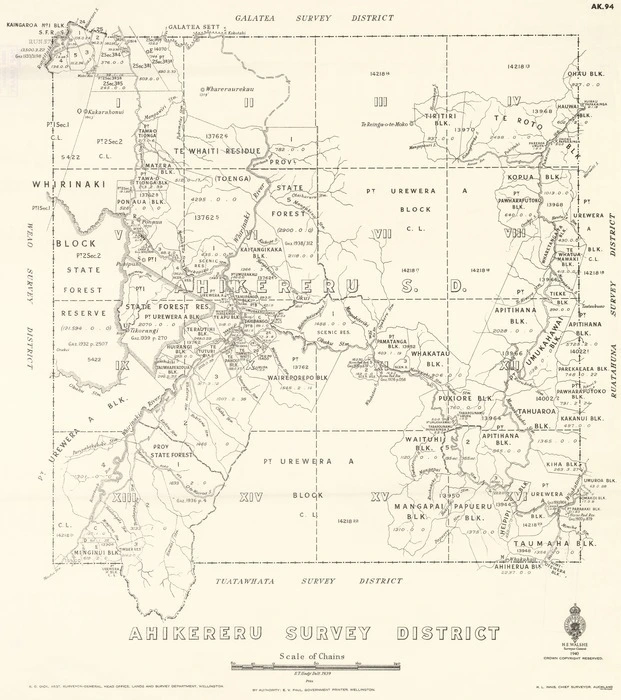 Ahikereru Survey District [electronic resource] / E.T. Healy, delt. 1939.