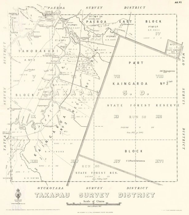 Takapau Survey District [electronic resource] / delt. S.J. Bryers, 1937.