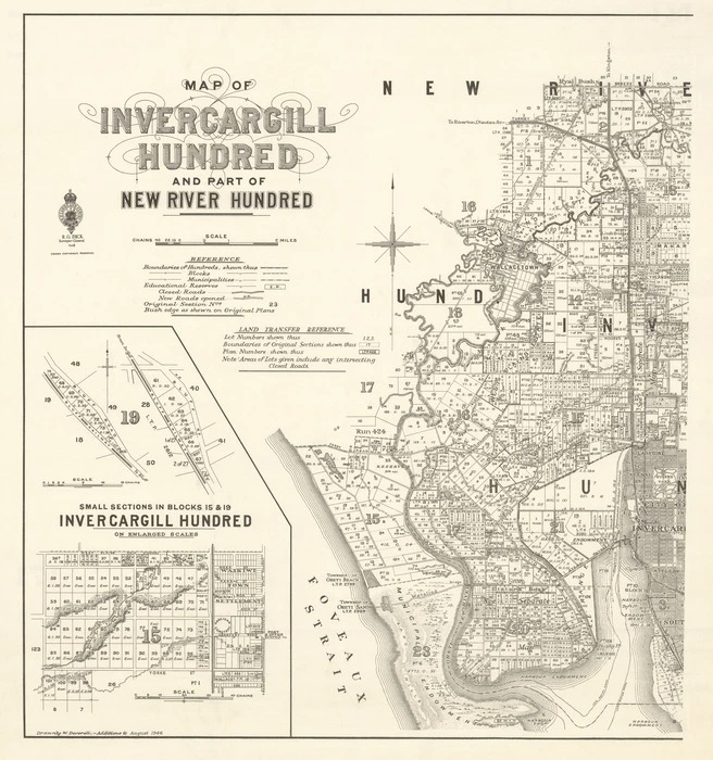 Map of Invercargill Hundred and part of New River Hundred [electronic resource] / drawn by W. Deverell.