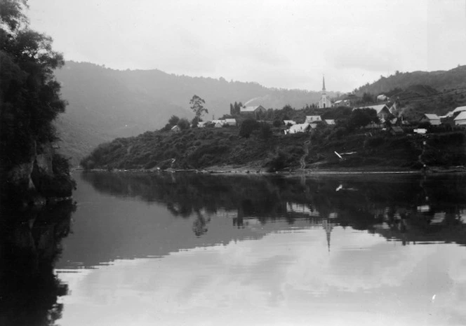 View of Hiruharama (Jerusalem) from the Whanganui River
