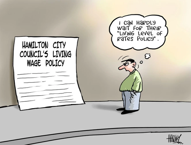 Hawkey, Allan Charles, 1941- :[Hamilton City Council's living wage policy]. 27 May 2013