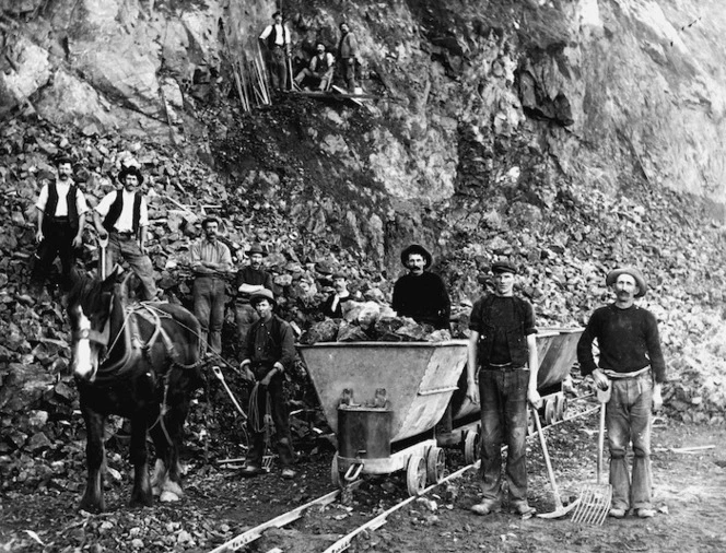 Unidentified workmen at the Pass of Branda