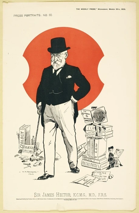 Bowring, Walter Armiger 1874-1931 :Sir James Hector, K C M G, M D, F R S - Christchurch ; Phineas Selig for the Christchurch Press Co. Ltd. 1903