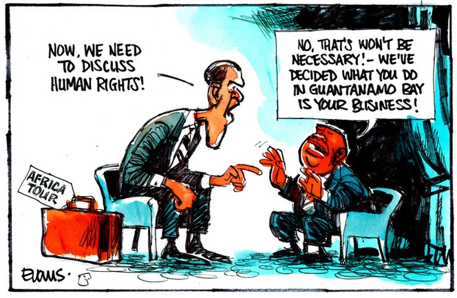 Evans, Malcolm Paul, 1945- :Obama in Africa. 7 January 2013