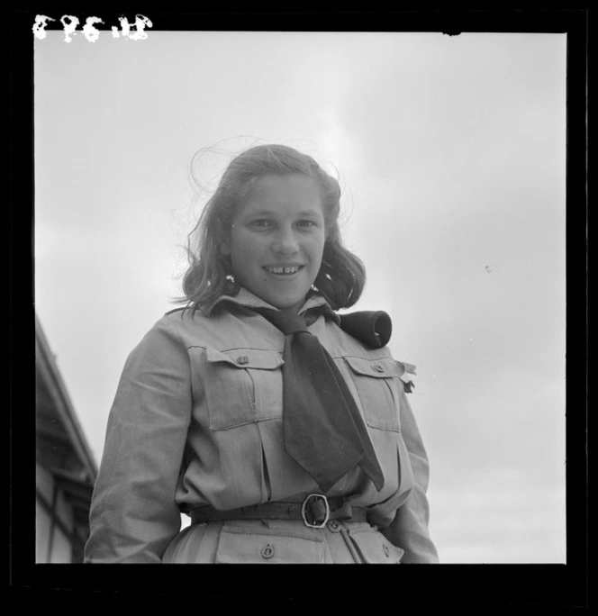 Young woman at a Polish refugee camp in Pahiatua