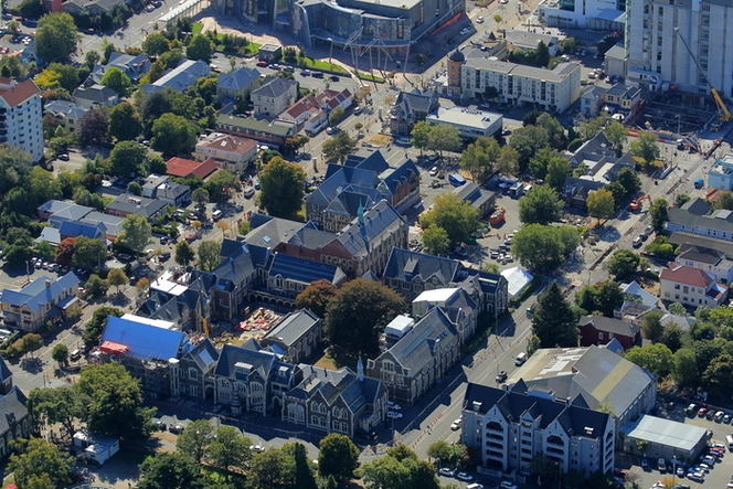 Effects of the Canterbury earthquakes of 2010 and 2011, particularly of aerial views of Christchurch City CBD and suburbs