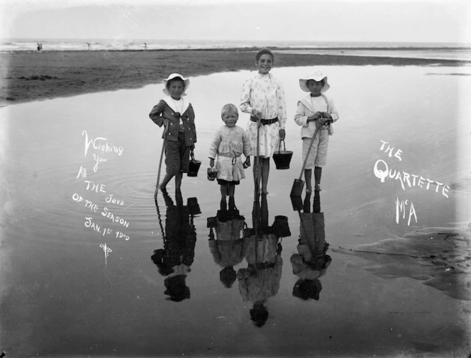 McAllister children on the beach