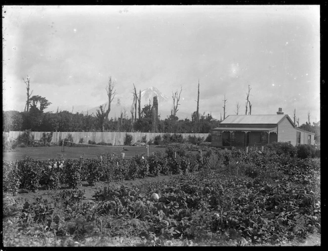 House, garden, and tennis court