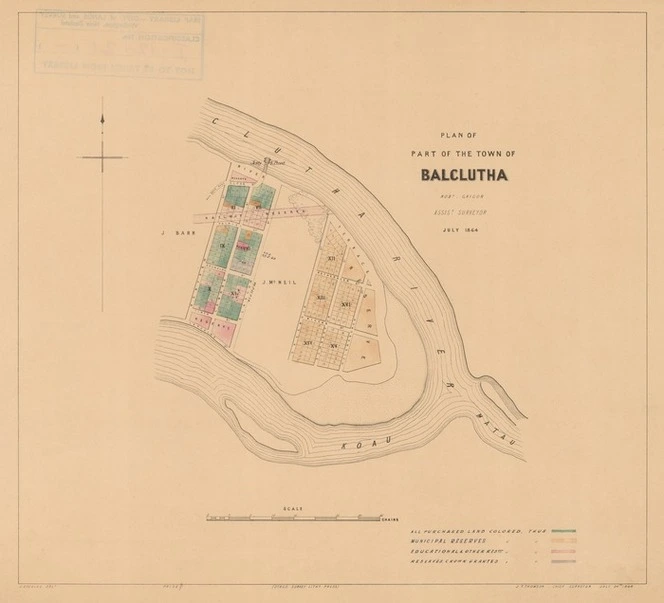 Plan of part of the town of Balclutha [electronic resource] / Robt. Grigor, assist. surveyor ; J. Douglas delt.