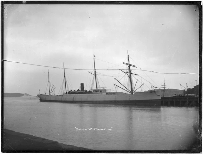 Steam ship Duke of Westminster at Port Chalmers.