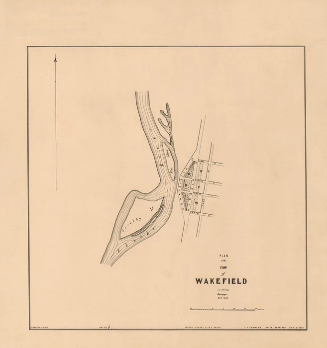 Plan of the town of Wakefield / J.A. Connell, surveyor, Mar. 1863.