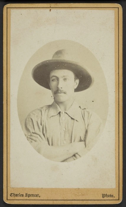 Spencer, Charles (Tauranga) fl 1854-1933 :Portrait of Edward Ker Mulgan fl 1879-1882