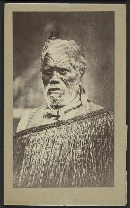 Spiller, J (Christchurch) fl 1880s :Portrait of Te Waru of Waikato