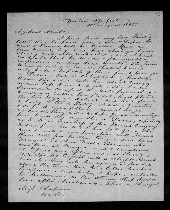 Letters from Henry Samuel Chapman