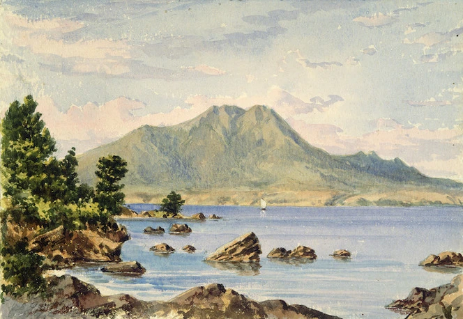 Barraud, Charles Decimus 1822-1897 :Tauhara from Taupo / C D B. 1874
