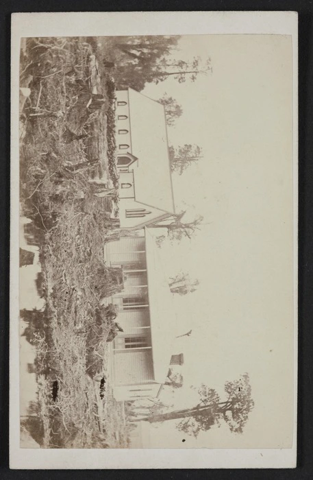 Tait Brothers (Hokitika) fl 1867 :Photograph of church with building next door