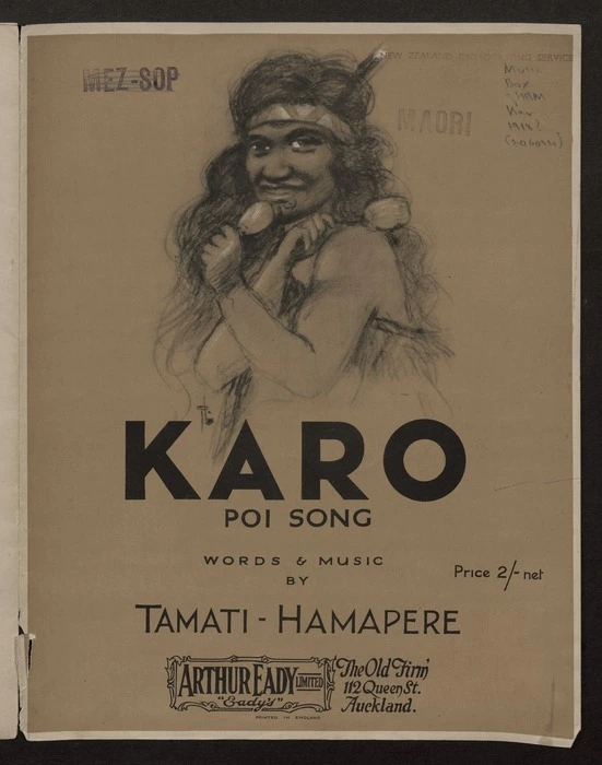 Karo : poi song / words and music by Tamati-Hamapere.