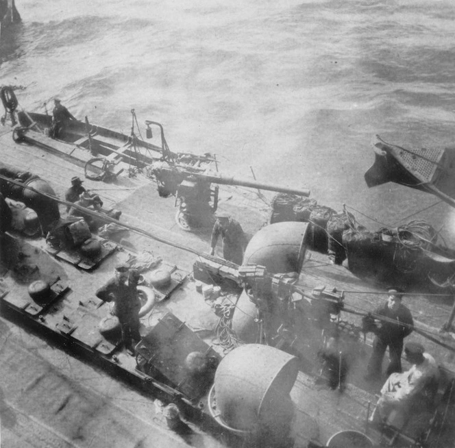 View of the deck of a destroyer, Gallipoli, Turkey