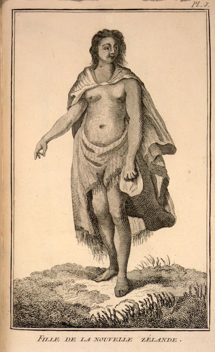 Artist unknown :Fille de la Nouvelle Zelande. Pl[ate] 3. [1783].