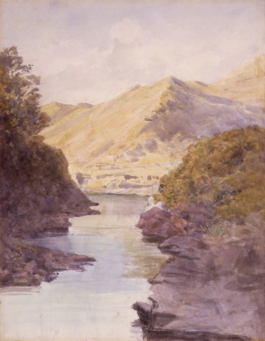 [Richmond, James Crowe], 1822-1898 :Wairoa Gorge. [1867-1869?]