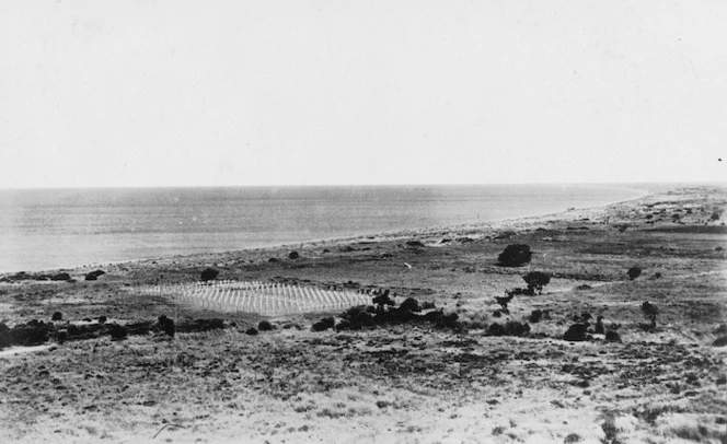 View of Embarkation Pier cemetery, Gallipoli, Turkey