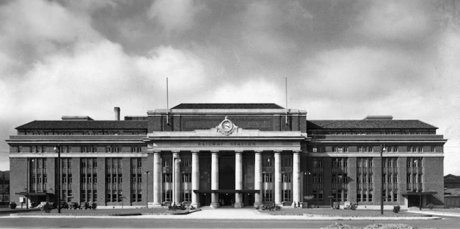 Front view of the Wellington Railway Station