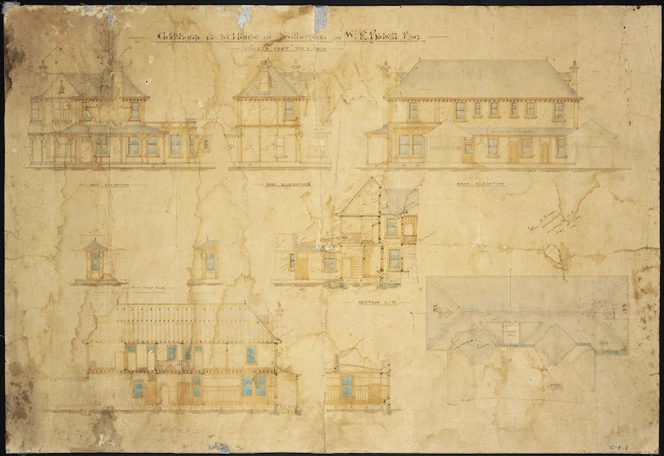 Swan, John Sydney, 1874-1936 :Plan of additions to house at Featherston for W[illiam] E[dward] Bidwill. May 19 1906.