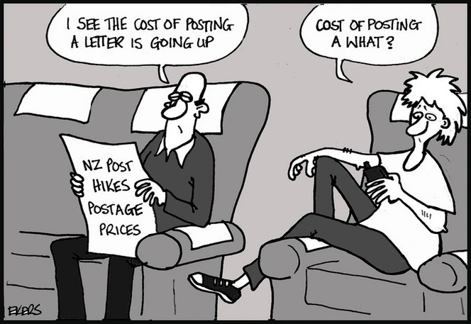 Ekers, Paul, 1961- :"I see the cost of posting a letter is going up". 30 March 2012