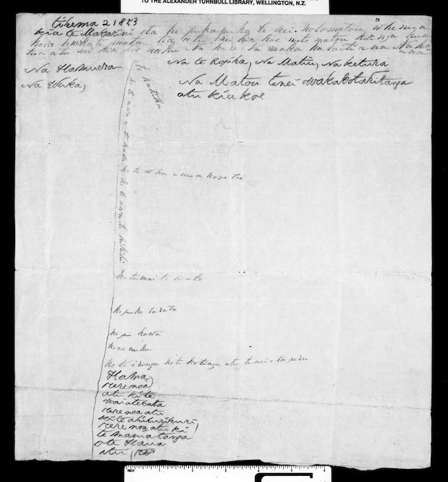 Letter from Haretaka, Hamuera, Waka, Te Ropiha, Ketura, Matiu & others to McLean