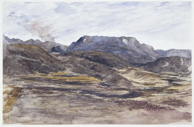 Hunter, Norman Mitchell, b 1859 :[Scene in the thermal region. Central volcanic plateau. 1882]