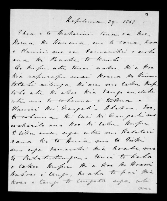 Letter from Hone Ropiha to McLean