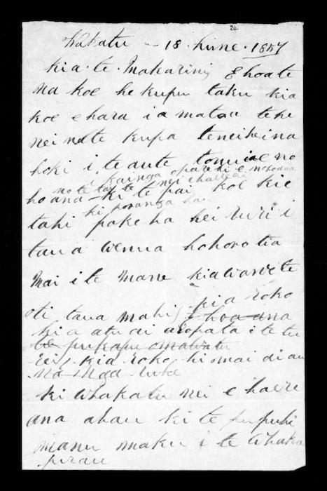 Letter from Ngaruhe to McLean