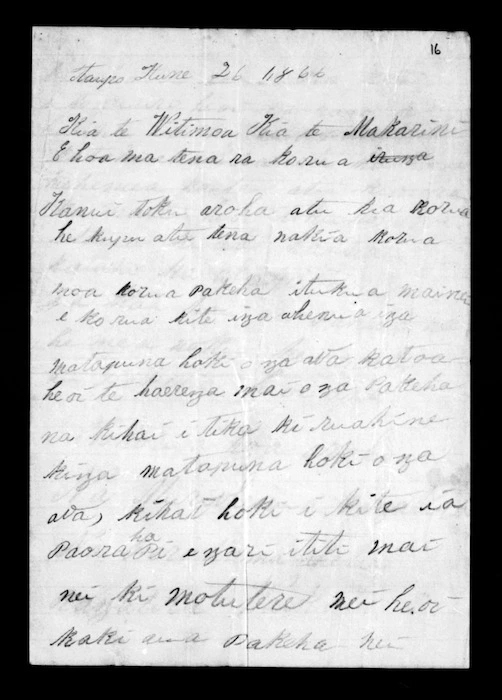 Letter from Muriwhenua Rangatira, Perahama Whetu to Whitmore and McLean