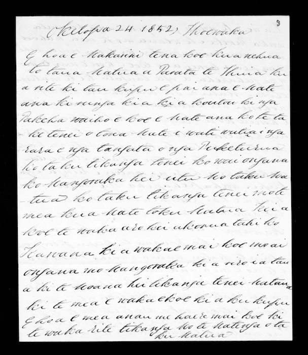 Letter from Parata Paritutu to McLean