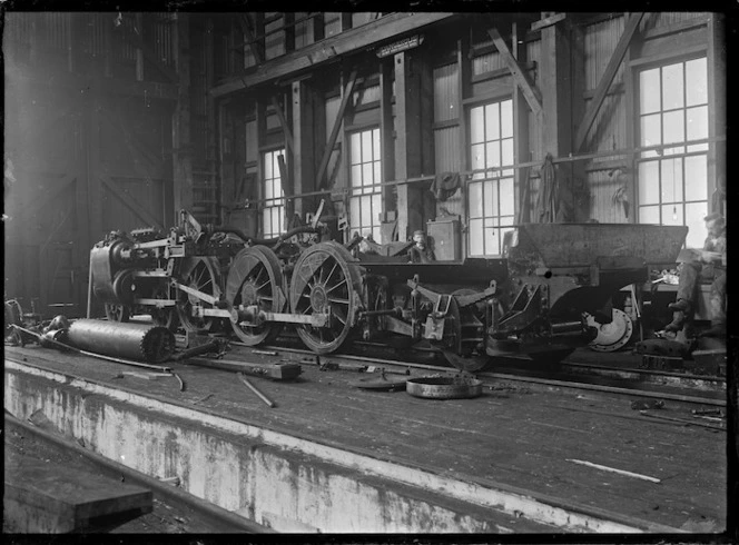 The frame of an "Aa" class steam locomotive.