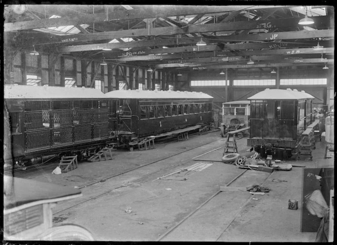 Paint shop at Petone Railway Workshops